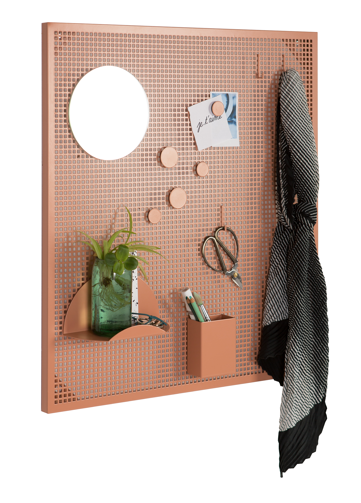 Harde ring kralen diep OK Design Denmark Magneetbord van gepoedercoat metaal roze kopen -  Originalshop.nl