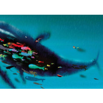 Kek Amsterdam Fotobehang Swimming with Whale, 389.6 x 280 cm-8719743880627-20