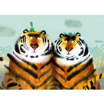 Kek Amsterdam Fotobehang Two Tigers, 389.6 x 280 cm-8719743880610-20