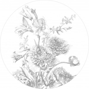 KEK Wallpaper Circle, Engraved Flowers, ø 190 cm-8719743887879-20