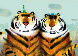 Kek Amsterdam Fotobehang Two Tigers, 389.6 x 280 cm-8719743880610-20