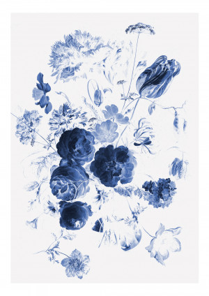 KEK Amsterdam Fotobehang Royal Blue Flowers I, 4 vellen-87187540165991-20