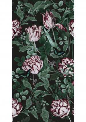 KEK Amsterdam Bold Botanics behang, 97.4 x 280 cm Black-8719743889712-20